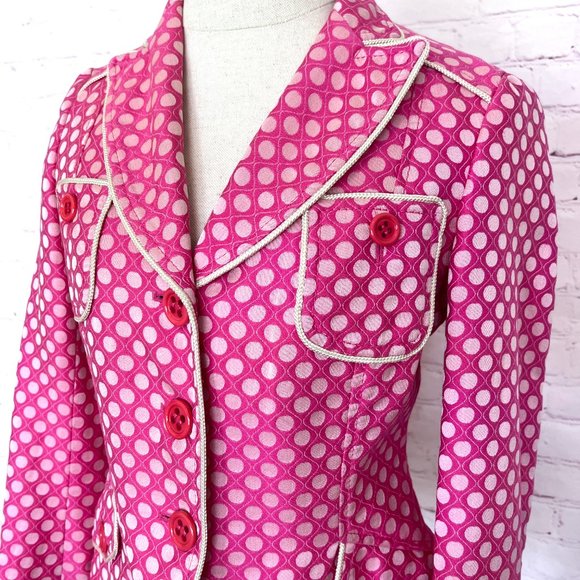 Moschino - Cheap and Chic Pink Polka Dot Blazer - Size 6 - Picture 2 of 16